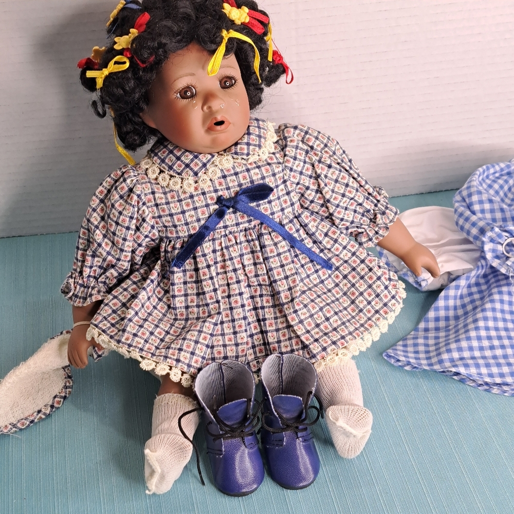 10" crying Delton porcelain doll
